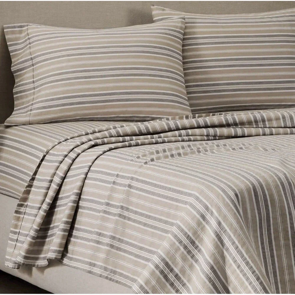 Jeremiah Brent Home Cotton Sateen Striped Sheet Set